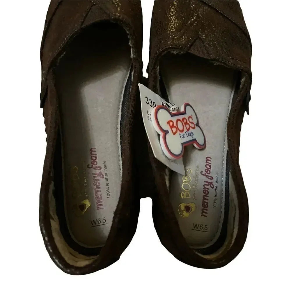 Skechers | Luxe Bobs Rain Dance Slip-On With Memory Foam in Chocolate | 6.5